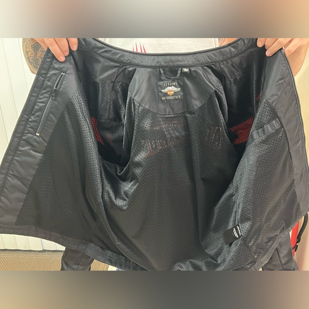 Harley Davidson Nylon Riding Jacket, Size Large, New Without Tags - Picture 6 of 6